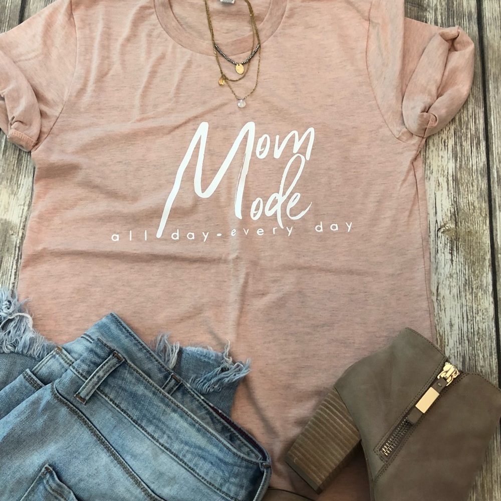 Mom Mode Crew Neck T-shirt - Picture 2 of 3